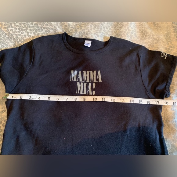 Mamma Mia! Las Vegas ABBA Metallic Black Women’s T Shirt Sz XL Fits Like A Med - Picture 3 of 6